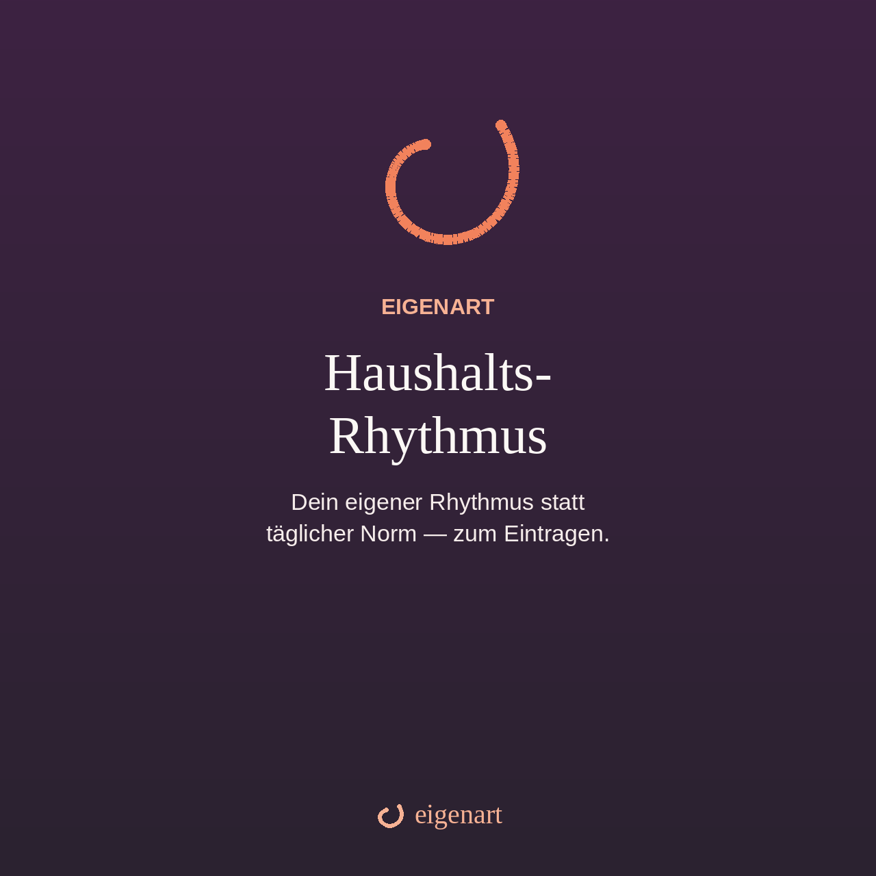 Haushalts-Rhythmus