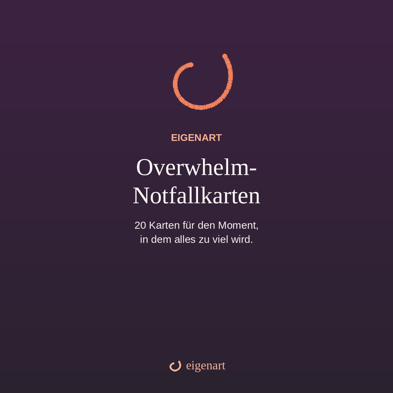 Overwhelm-Notfallkarten